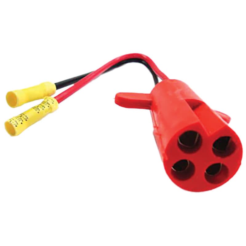 V-Groove Trolling Motor Red Charger Male Plug with Butt Connectors