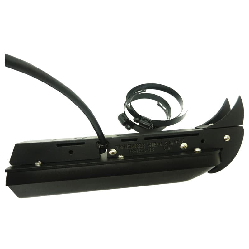 Transducer Shield on Trolling Motor for Lowrance