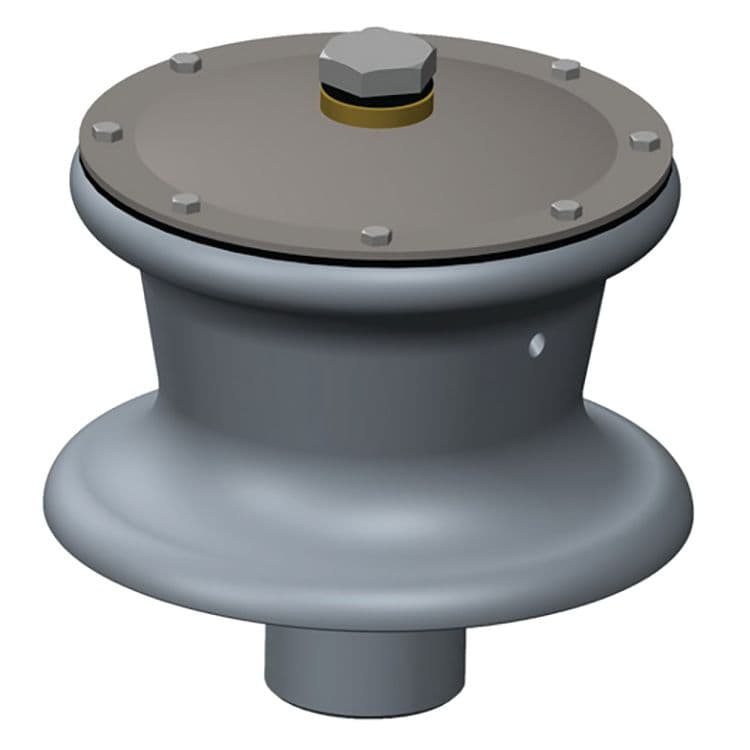 Heavy Duty Thru-Deck Fabricated Roller Button (12")