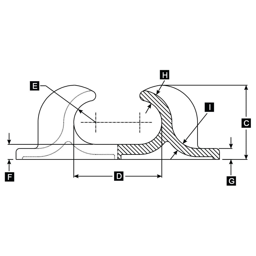 12” Open Chock - Cast Steel (DF-489)