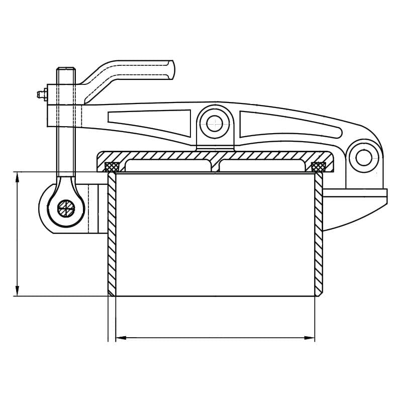 8” x 5" Ullage Hatch (Painted Steel)