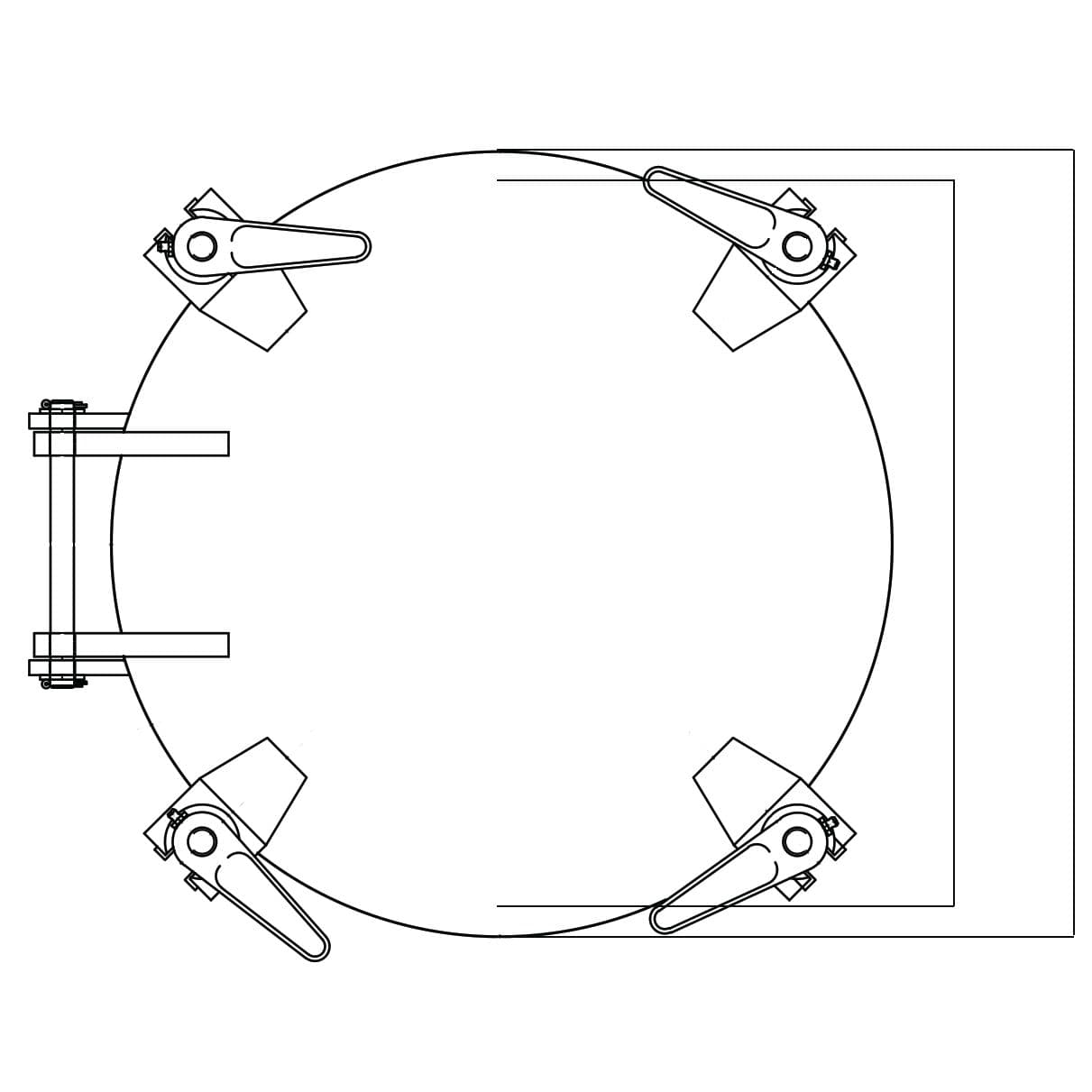 19” 4-Dog Bolt Hatch - 100 lbs. (Painted Steel)