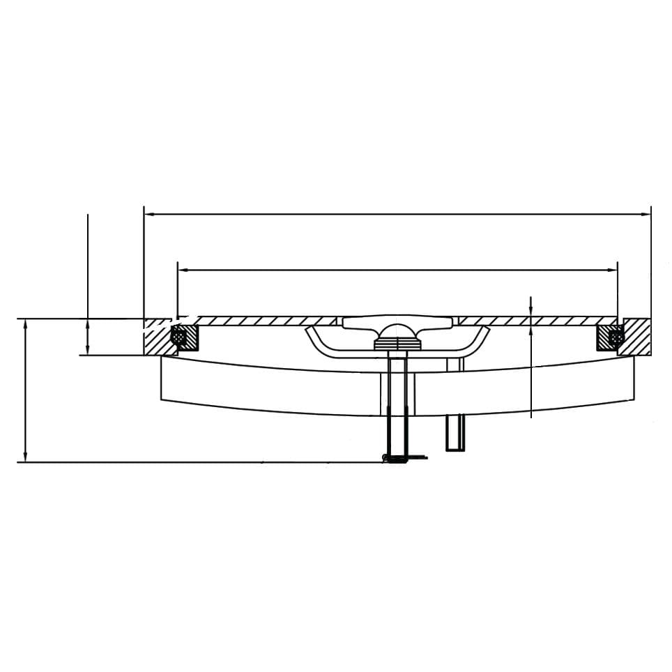 18” T-Handle Manhole - 75 lbs. (Stainless Steel)