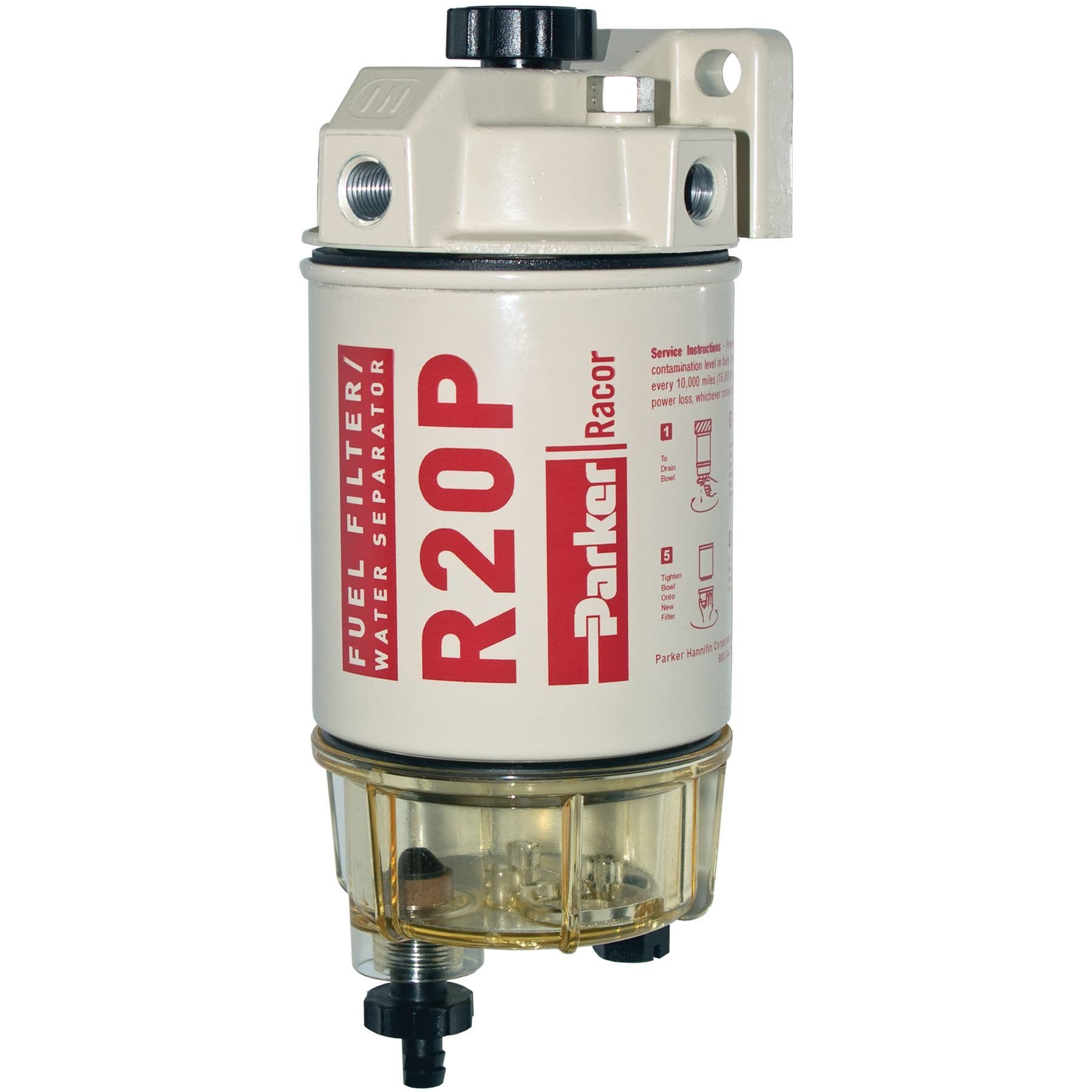Diesel Spin-On Fuel Filter/Water Separator with 30 Micron Element (30 GPH)