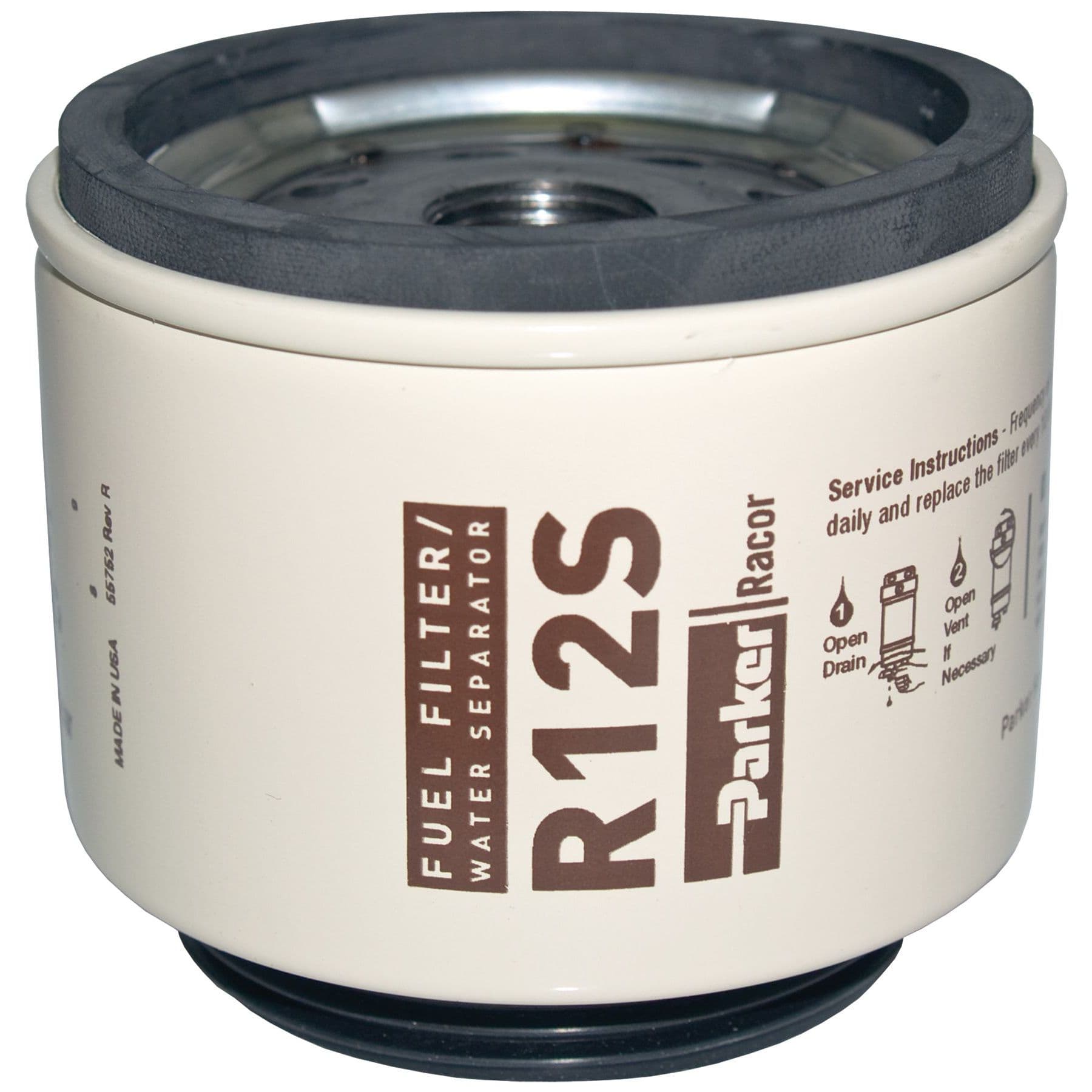 Diesel Spin-On Fuel Filter/Water Separator Replacement Filter, 2 Micron (15 GPH)