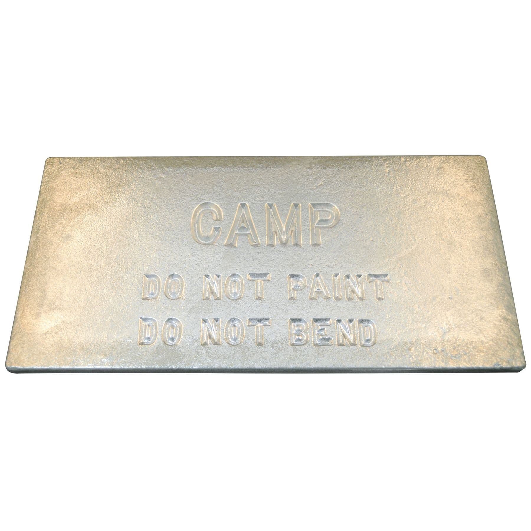 Plain Zinc Plate Anode (12” L x 6” W x 1/2” T)