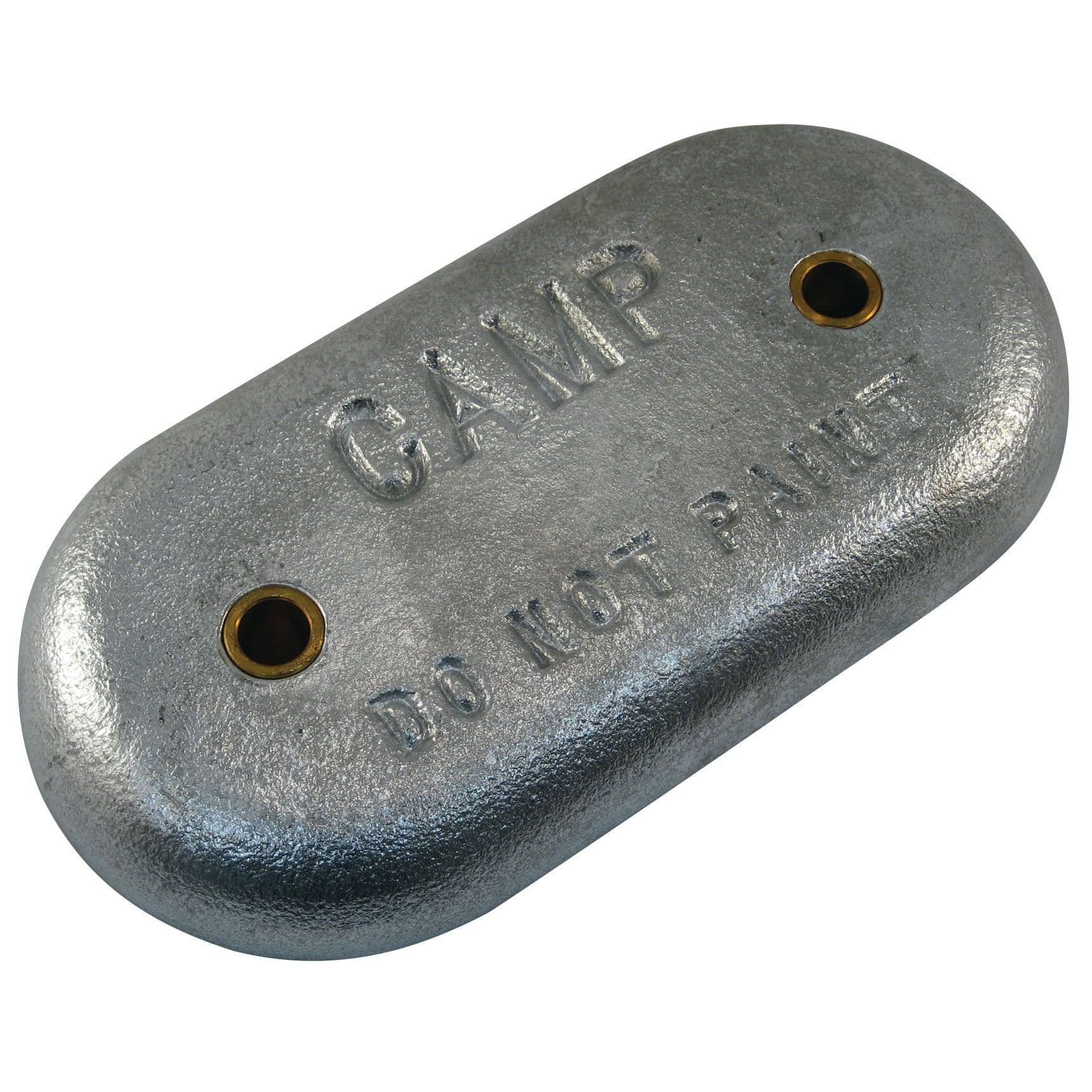Tapered Zinc Plate Anode for Hull - Bolt-On (9” L x 4-1/2” W x 1-1/8” T)