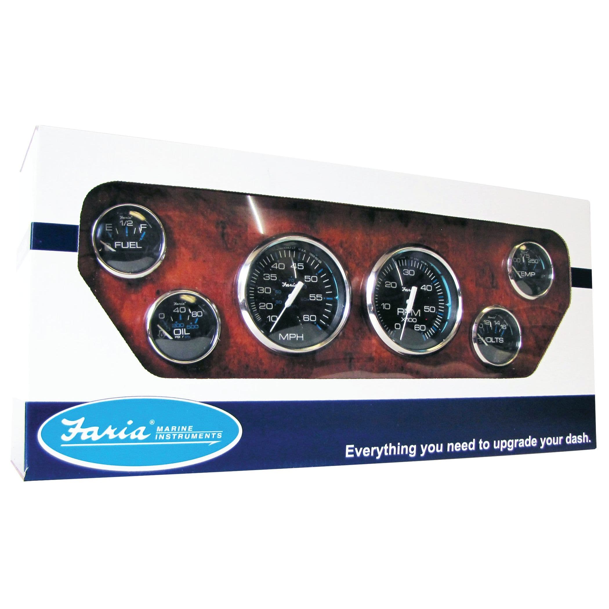Chesapeake Black Stainless Steel Gauges - Inboard Boxed Set