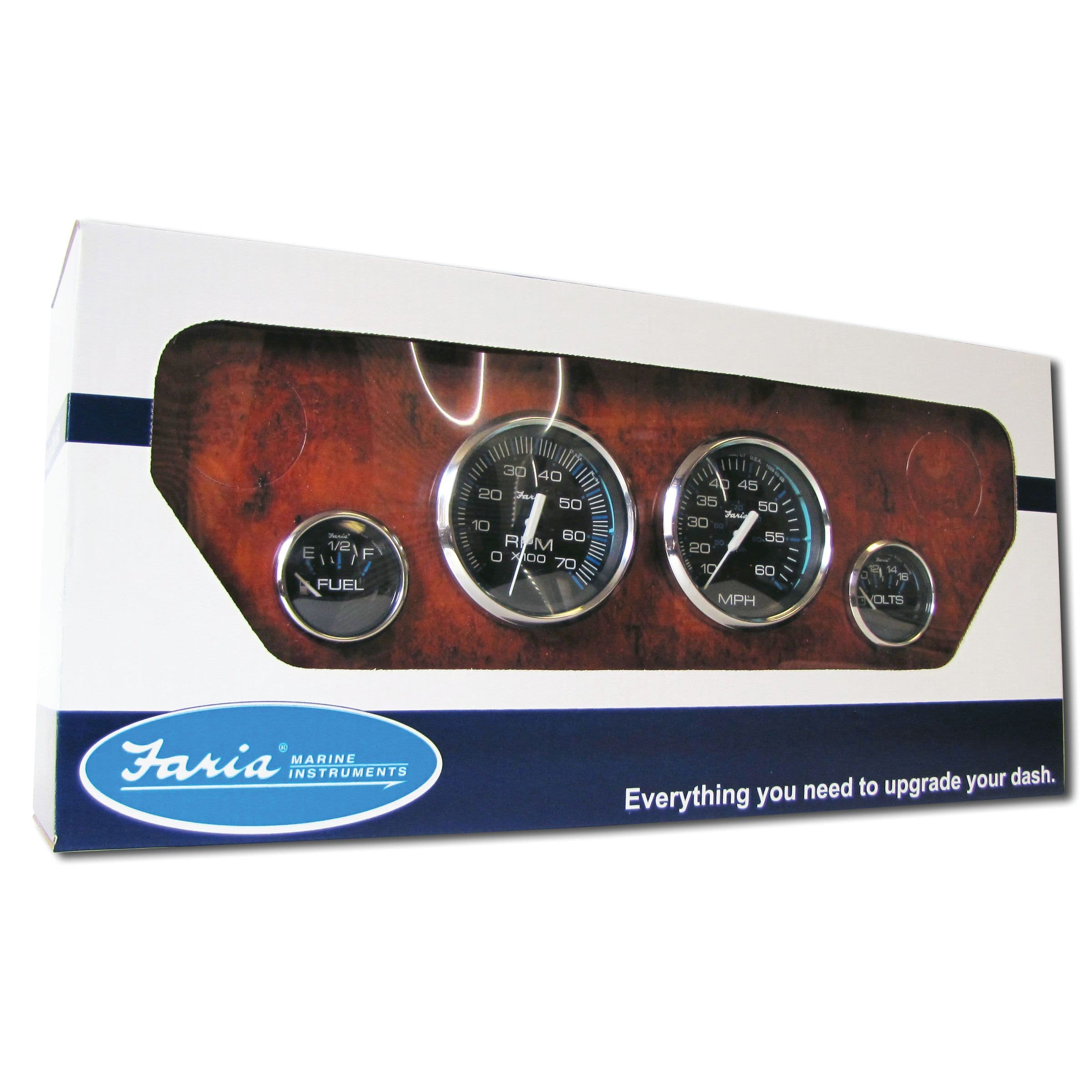 Chesapeake Black Stainless Steel Gauges - Outboard Boxed Set