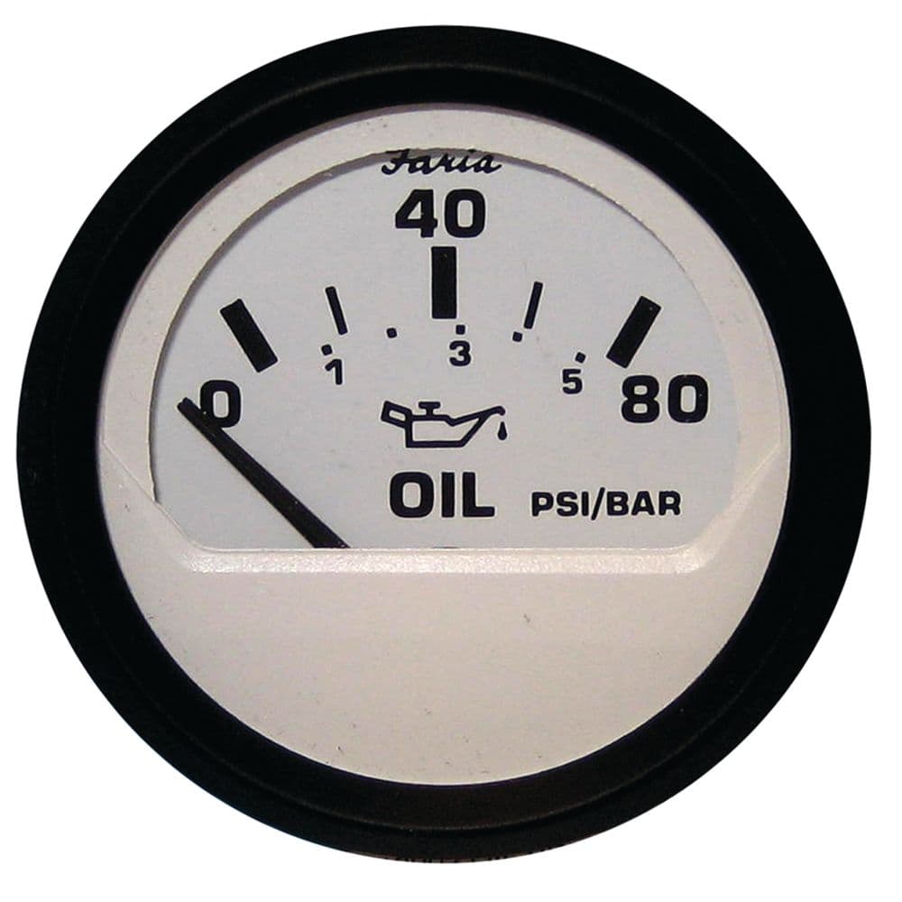 Euro White Gauges - Oil Pressure Gauge (80 PSI)