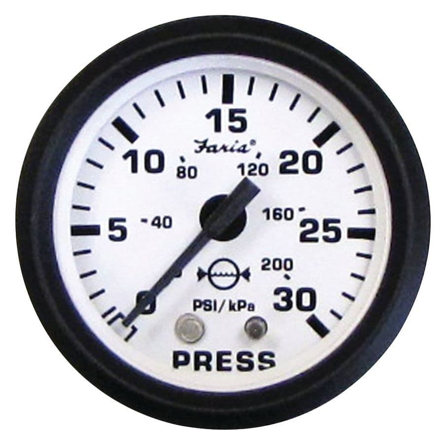 Euro White Gauges - Water Pressure Gauge Kit (30 PSI)