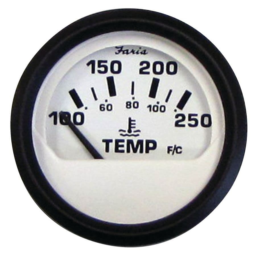 Euro White Gauges - Water Temperature Gauge (100°-250° F)