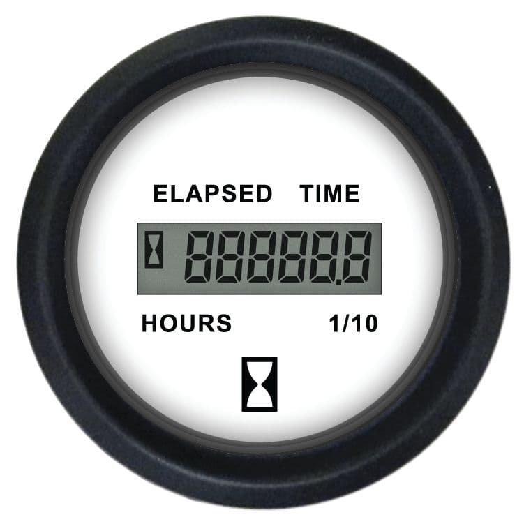 Euro White Gauges - Hourmeter