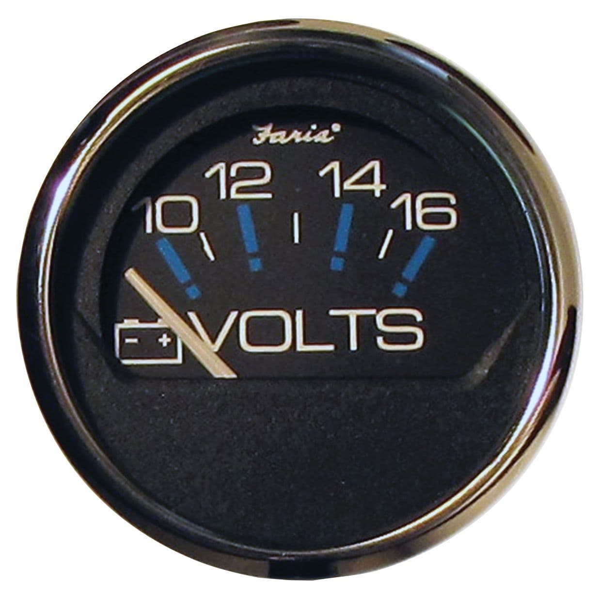 Chesapeake Black Stainless Steel Gauges - Voltmeter