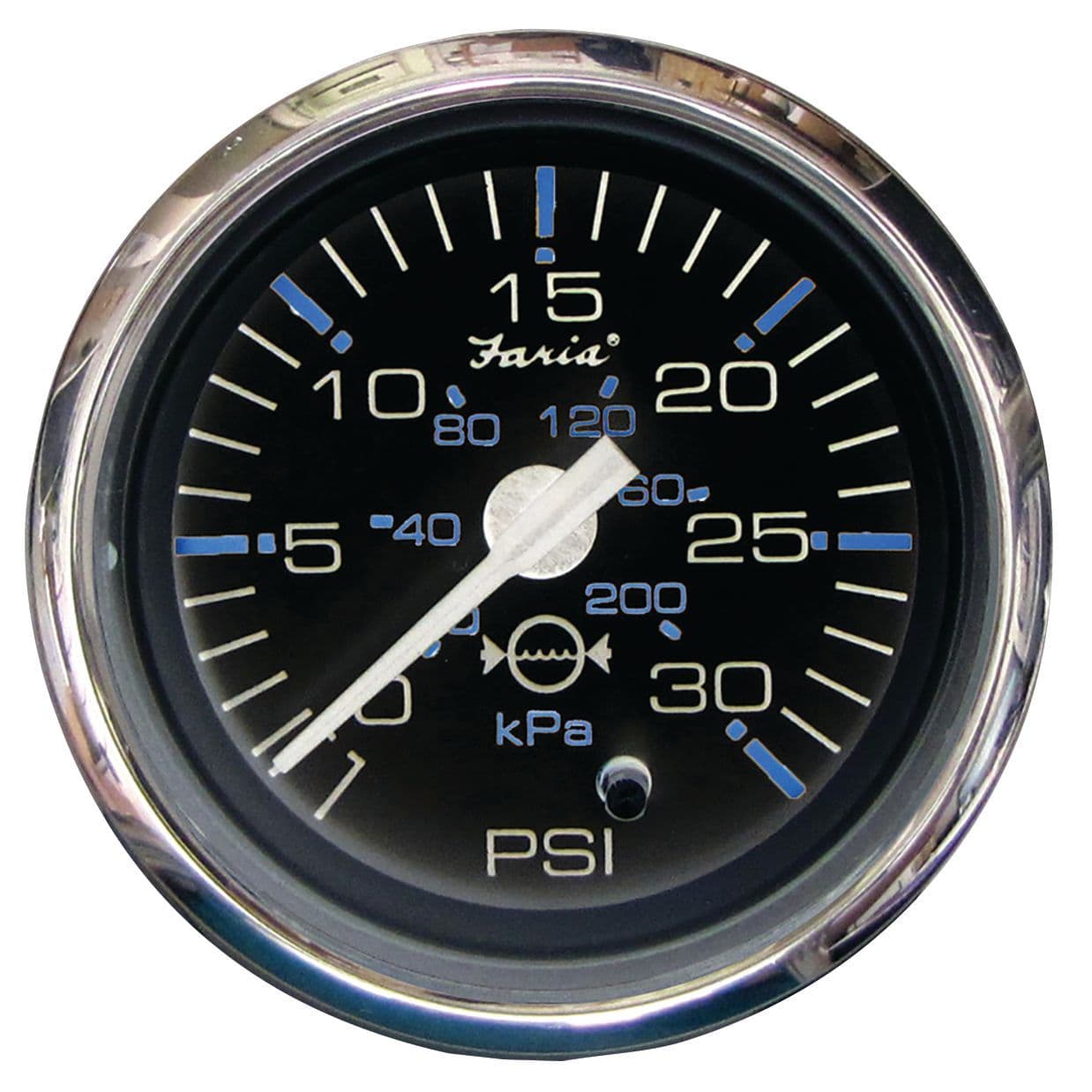 Chesapeake Black Stainless Steel Gauges - Water Pressure Gauge Kit (30 PSI)