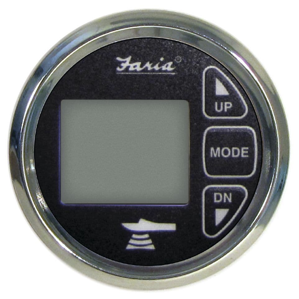 In-Dash Digital Dual Temp Depth Sounder (Chesapeake Black/Stainless Steel)