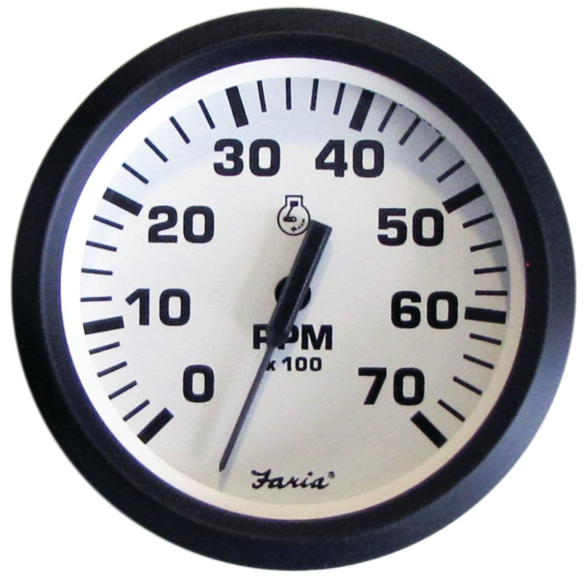 Euro White Gauges - Tachometer (All Outboard, 7,000 RPM)