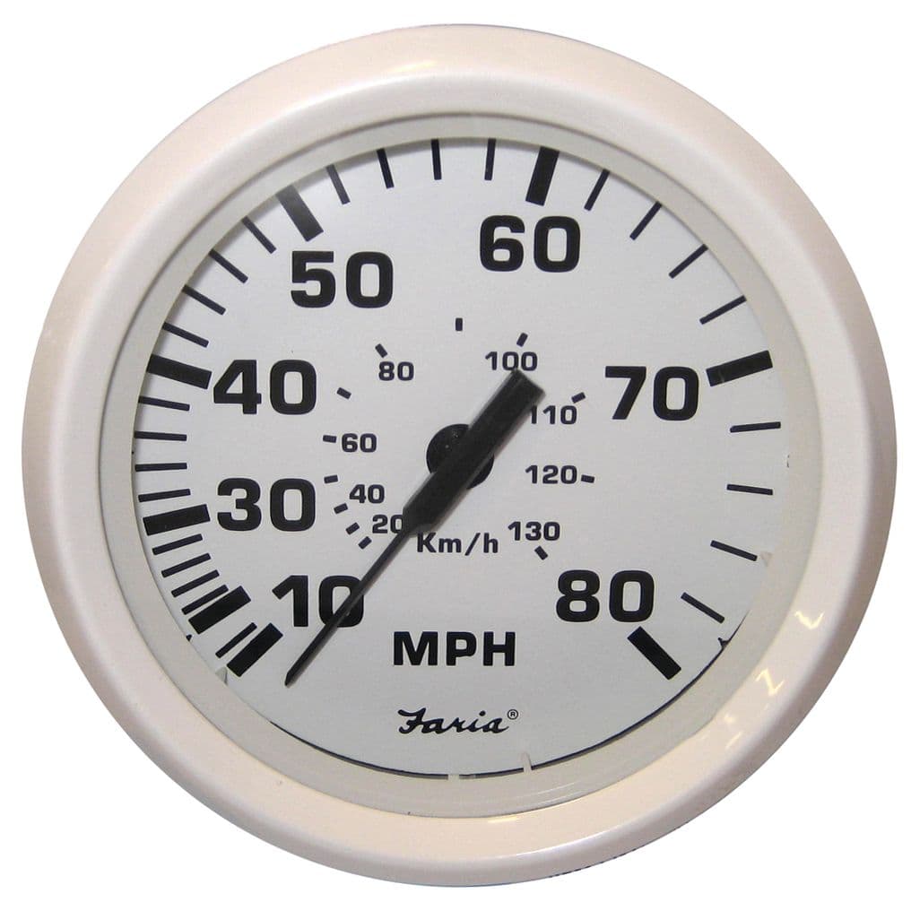 Dress White Gauges - Speedometer (80 MPH)
