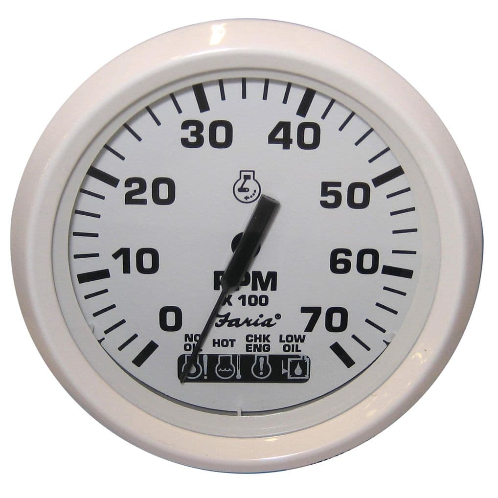 Dress White Gauges - Tachometer, System Check