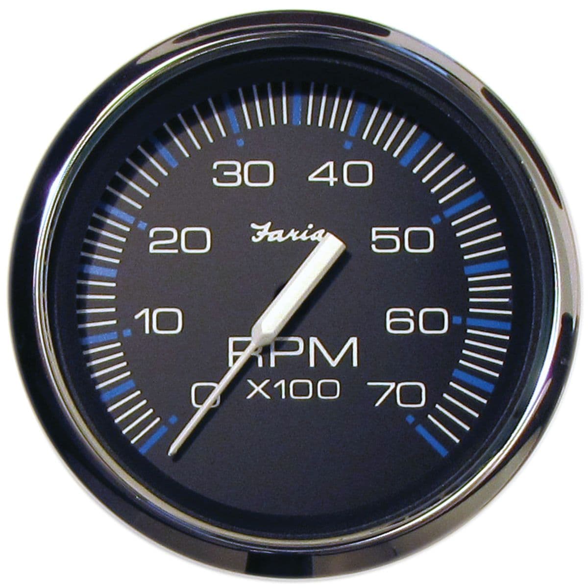 Chesapeake Black Stainless Steel Gauges - Tachometer (All Outboard, 7,000 RPM)
