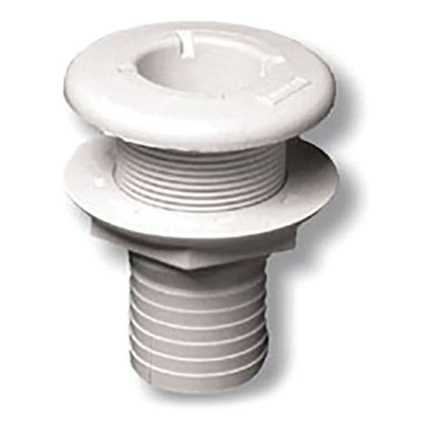 253 Series Plastic Hose Tailpipe/Mushroom Head Thru-Hull Connectors (1” ID)