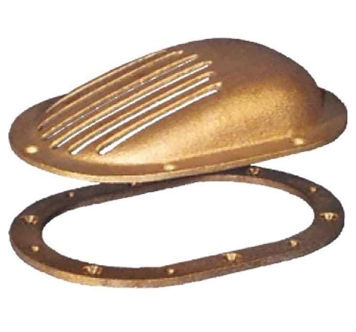 Clam Shell Style Hull Strainer with Mount Ring (Max. T-Hull 1")
