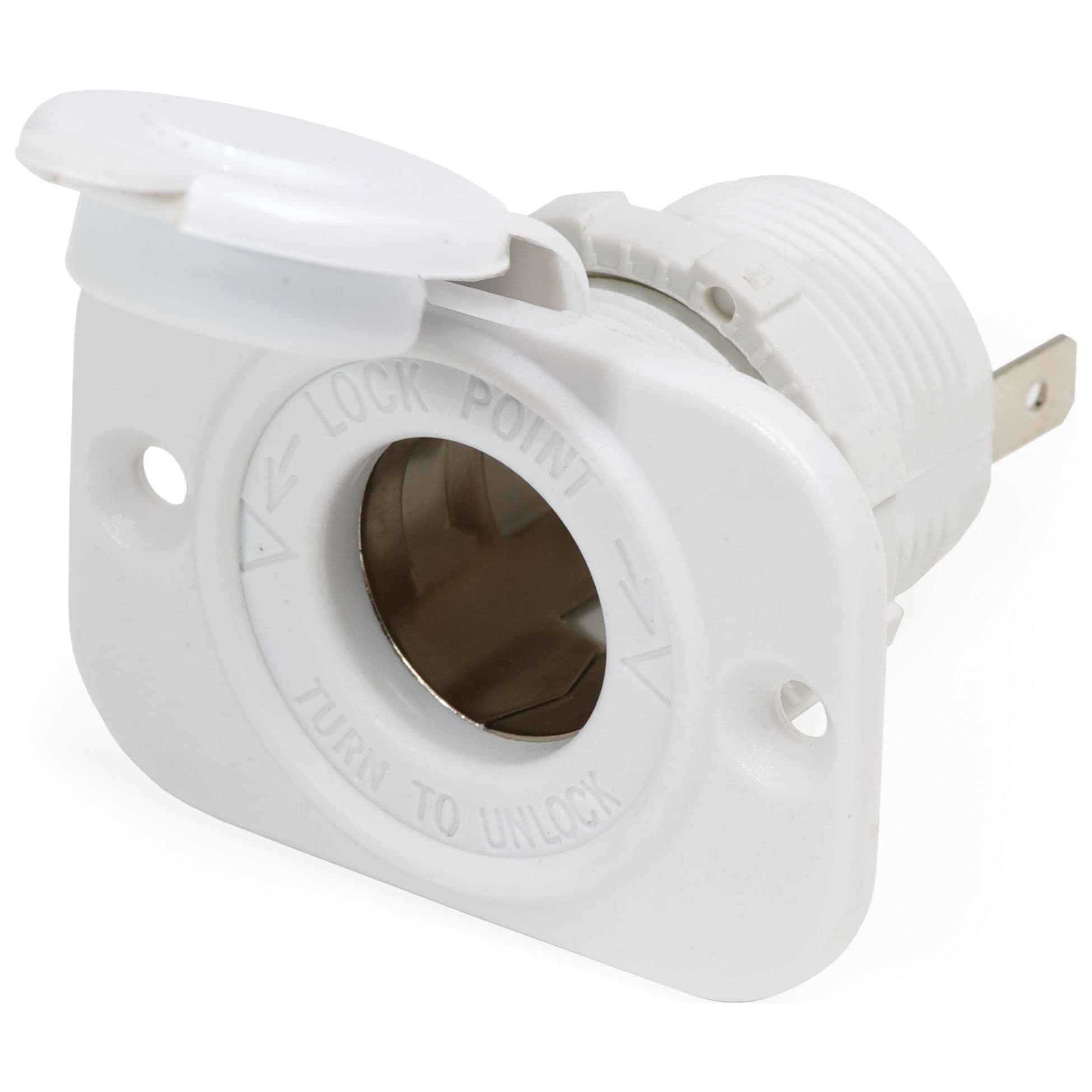12 Volt Dash Socket - White