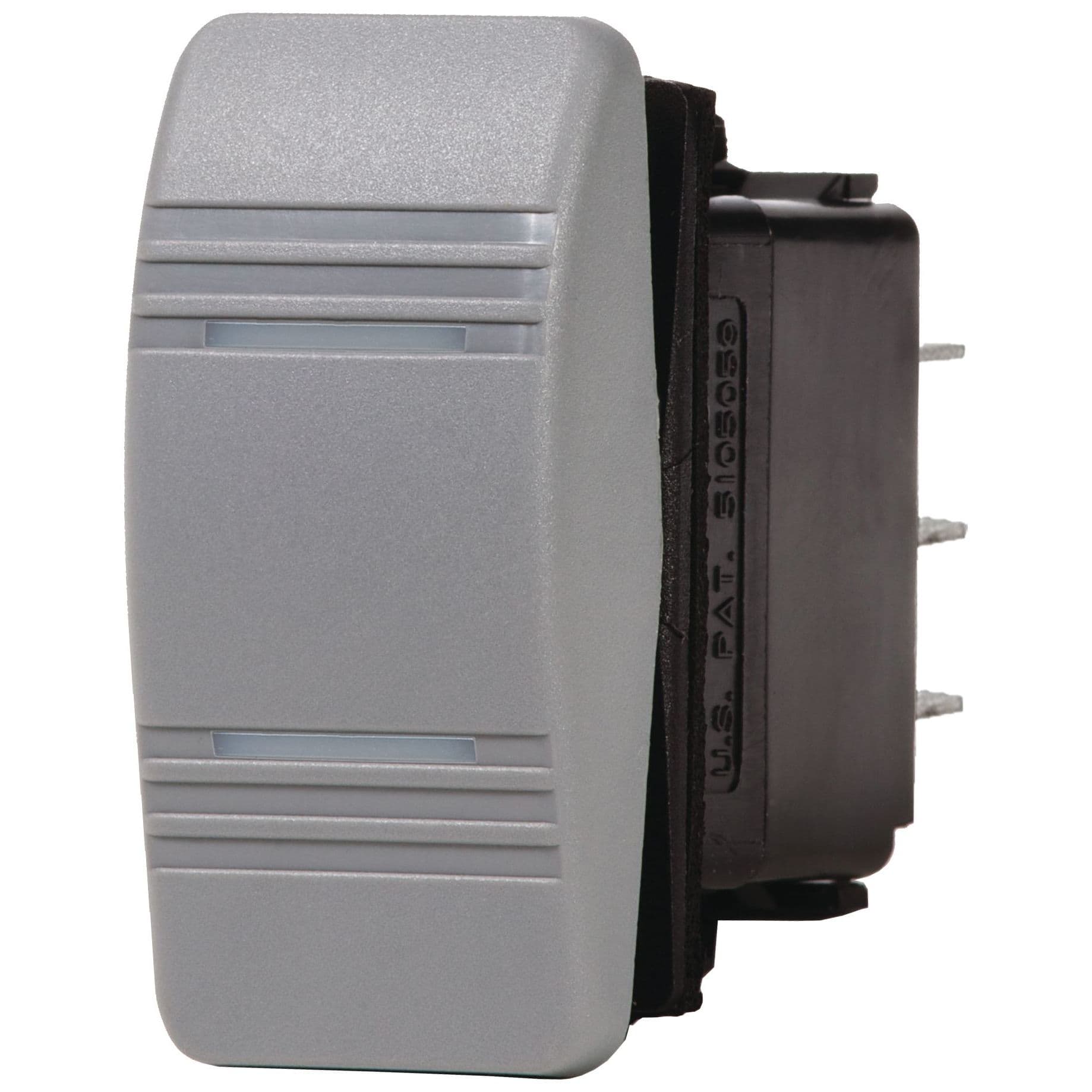 Water Resistant Contura Switch - Gray (SPDT, 2 LEDs, On-Off-On)