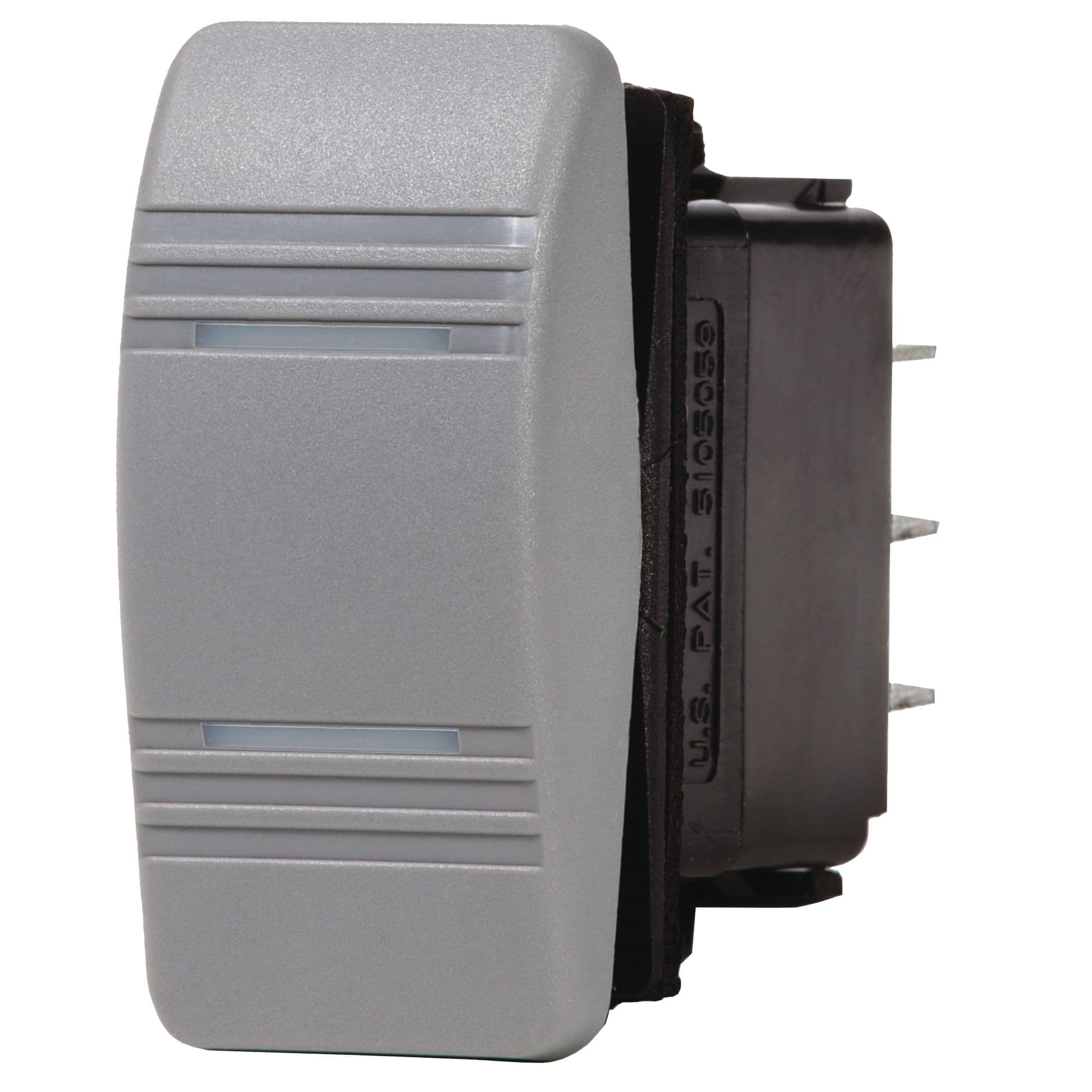Water Resistant Contura Switch - Gray (DPDT, 2 LEDs, On-Off-On)