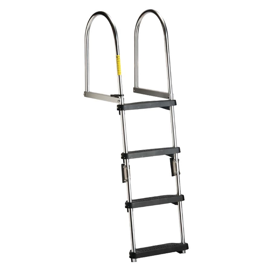 Premium Folding Pontoon Transom Boarding Ladder (2 - 4 Steps)