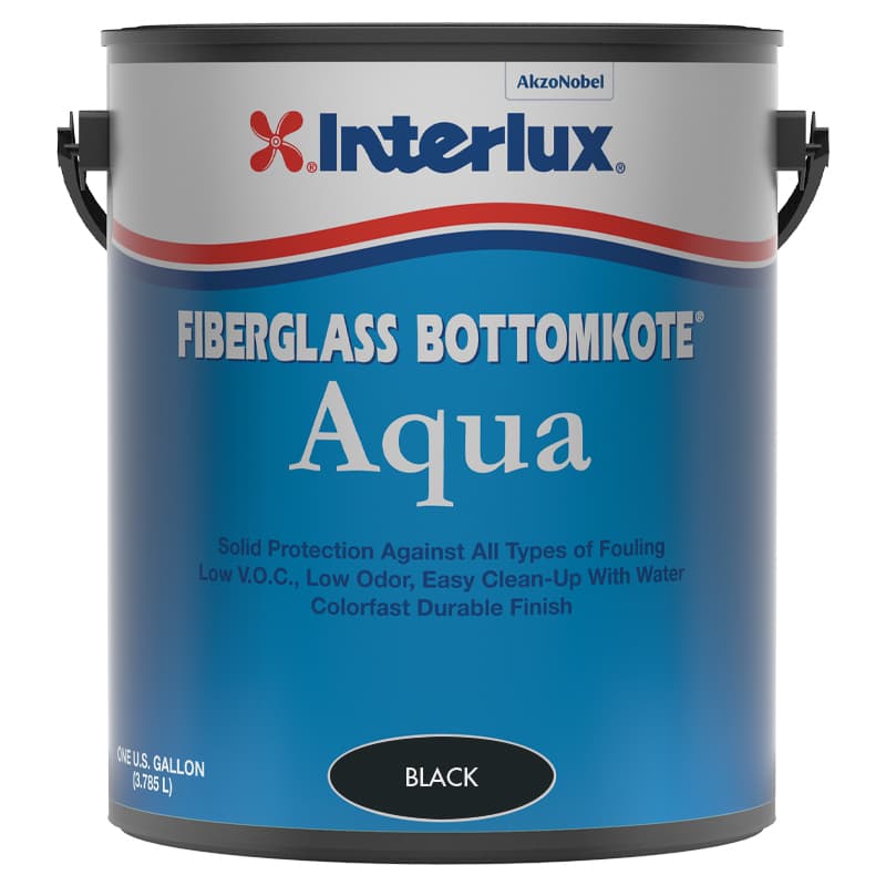 Fiberglass Bottomkote® Aqua Multi-Season Antifouling Paint (Black, Gallon)
