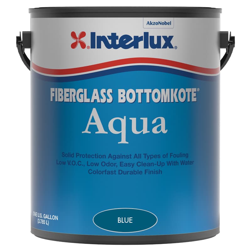 Fiberglass Bottomkote® Aqua Multi-Season Antifouling Paint (Blue, Gallon)