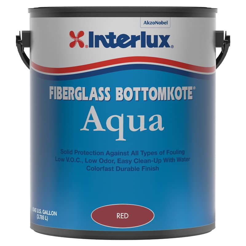 Fiberglass Bottomkote® Aqua Multi-Season Antifouling Paint (Red, Gallon)