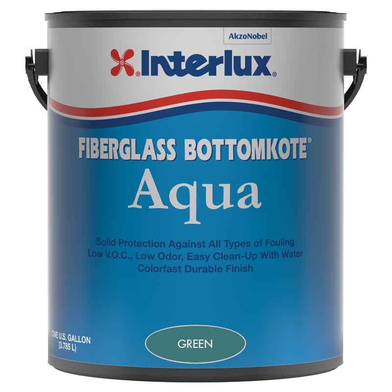 Fiberglass Bottomkote® Aqua Multi-Season Antifouling Paint (Green, Gallon)