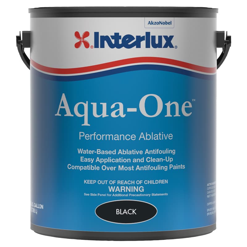 Aqua-One™ Water-Based Ablative Antifouling Paint (Black, Gallon)