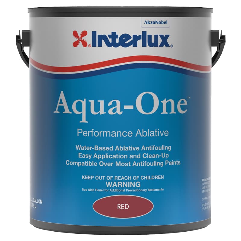Aqua-One™ Water-Based Ablative Antifouling Paint (Red, Gallon)