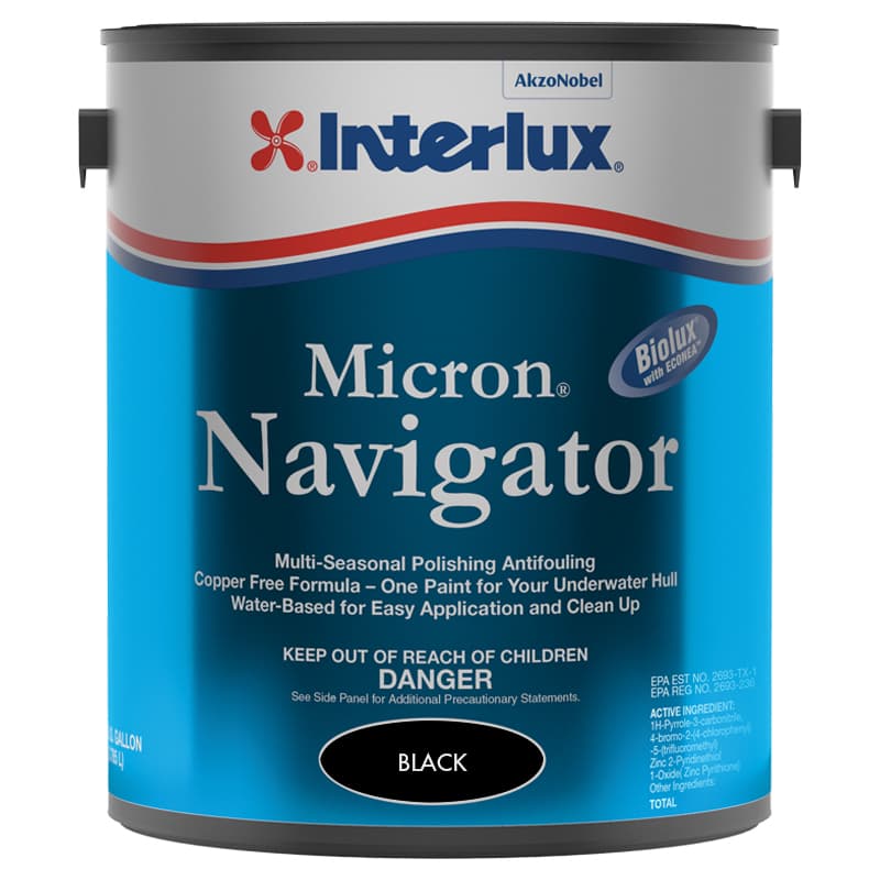 Micron® Navigator™ Antifouling Paint with Biolux (Black, Gallon)