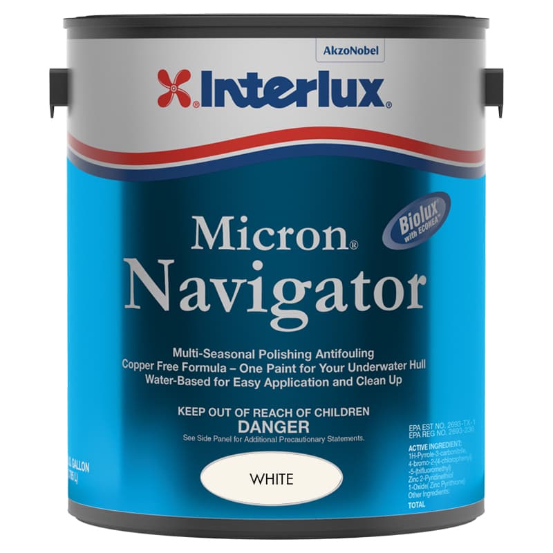 Micron® Navigator™ Antifouling Paint with Biolux (White, Gallon)