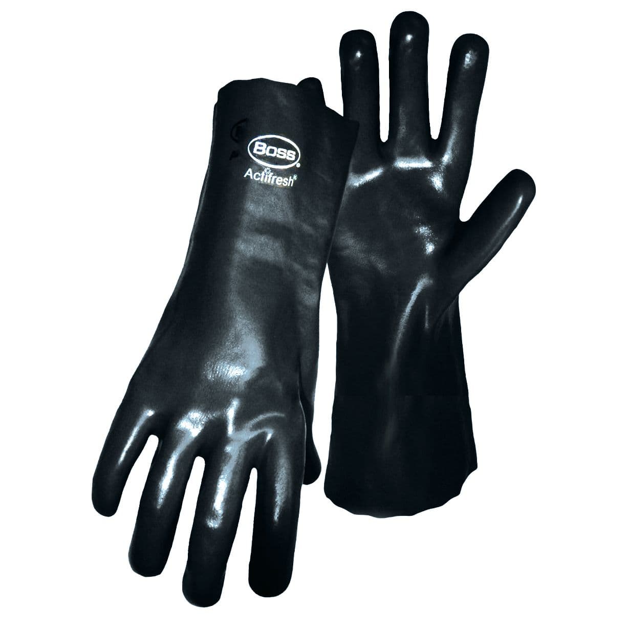 Interlock Lined Smooth Grip Dipped PVC Gloves