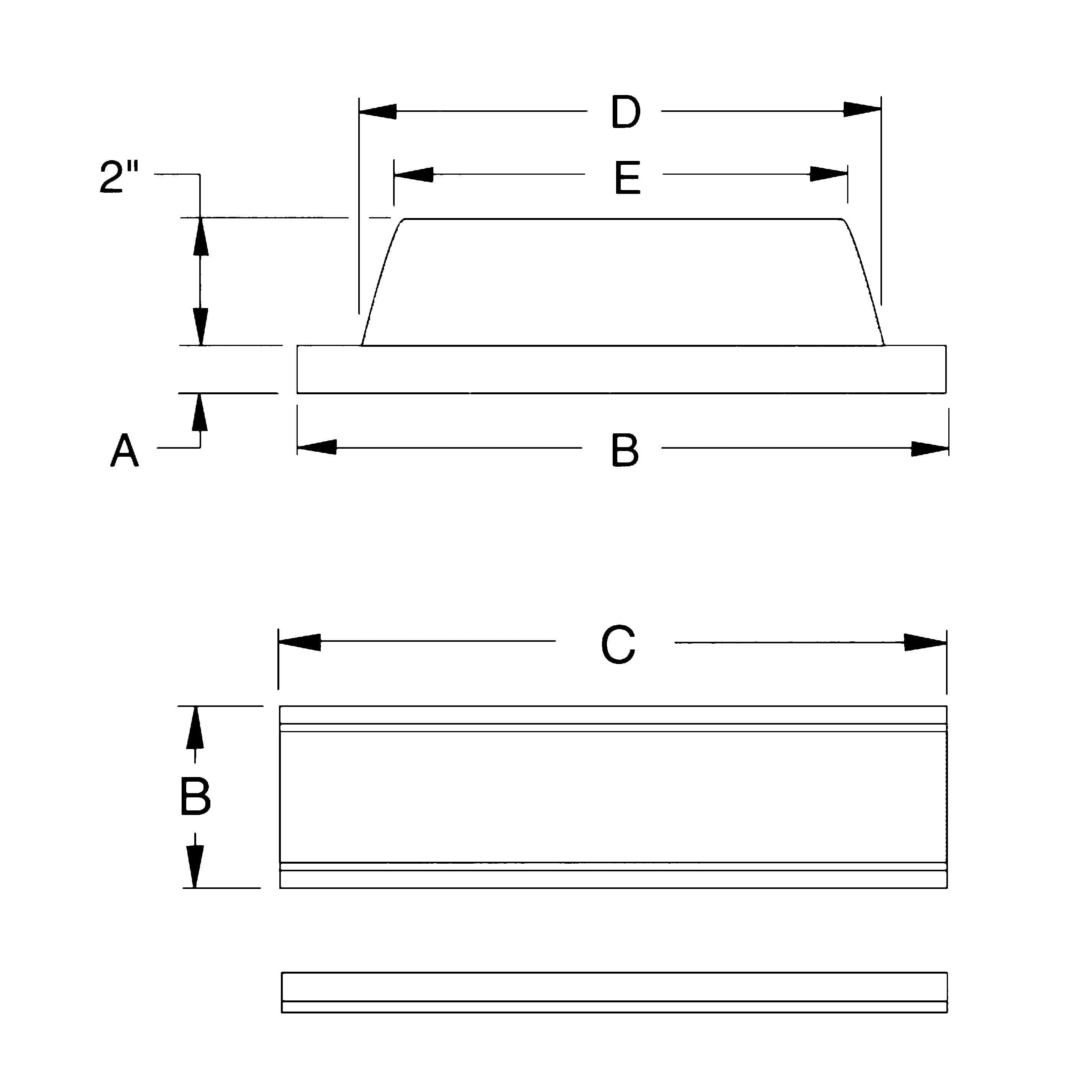 Johnson Duramax Commercial Bumper - Single Tow Knees (1/2” x 10” x 36”)