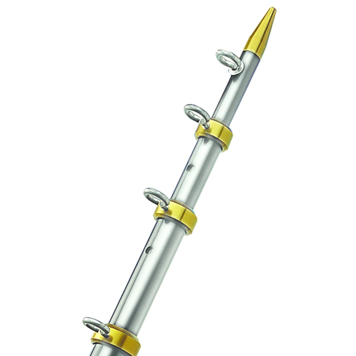Aluminum Tele-Outrigger Poles - Silver/Gold (Length 18’)