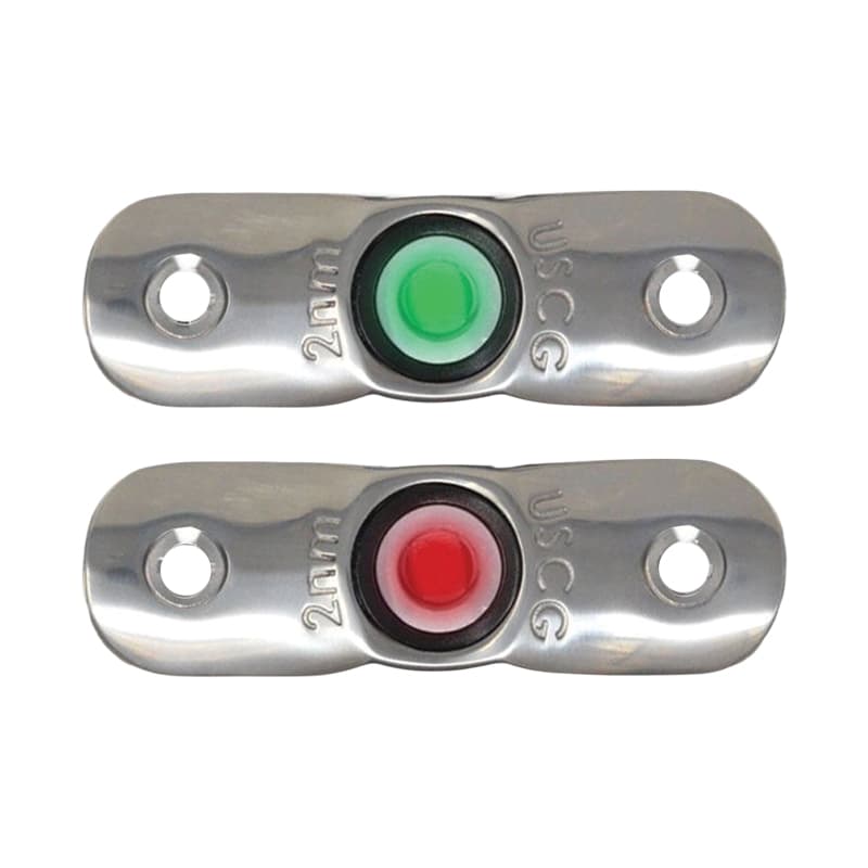 Rub Rail Mounted L.E.D. Navigation Light Set (2-1/2” W x 3/4” H x 5/16” D)