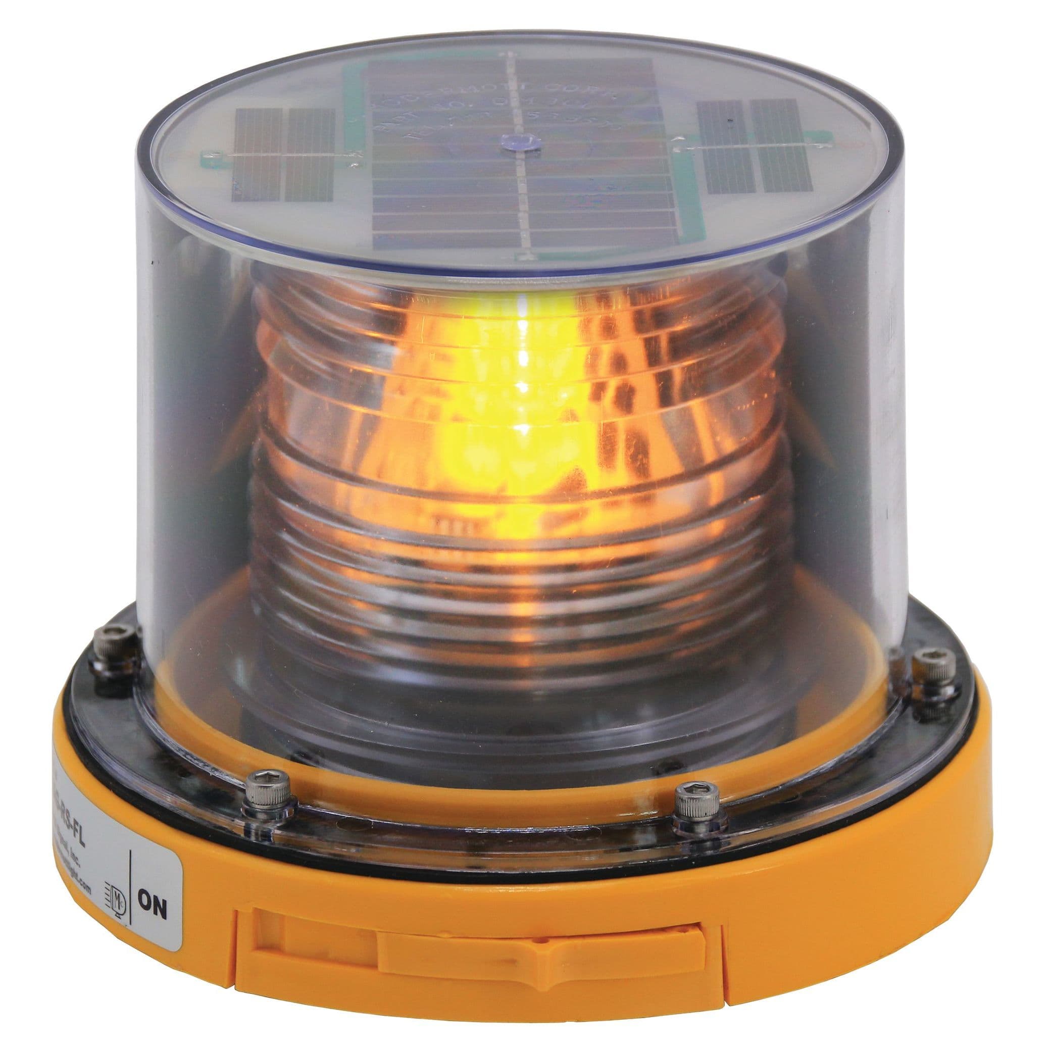 Tophat Series L.E.D. Solar Barge Light (Amber Flashing)