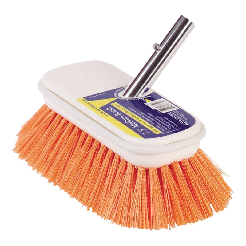 Medium Bristle Deck Brush (7.5", Orange)