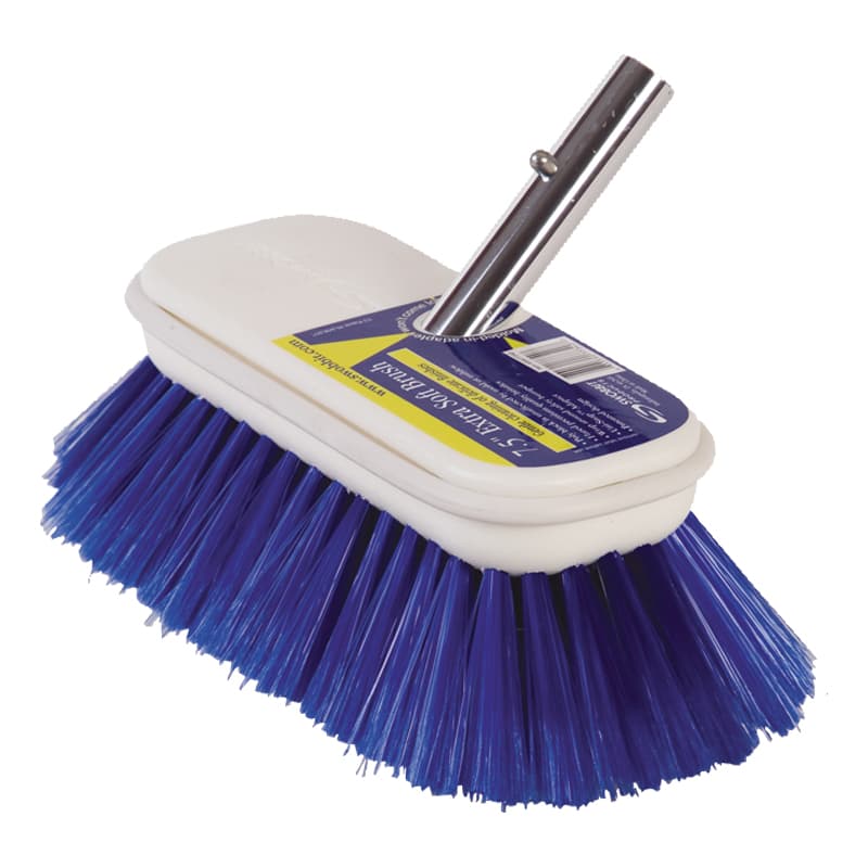 Extra Soft Bristle Deck Brush (7.5", Dark Blue)