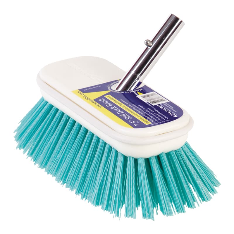 Stiff Bristle Deck Brush (7.5", Teal)