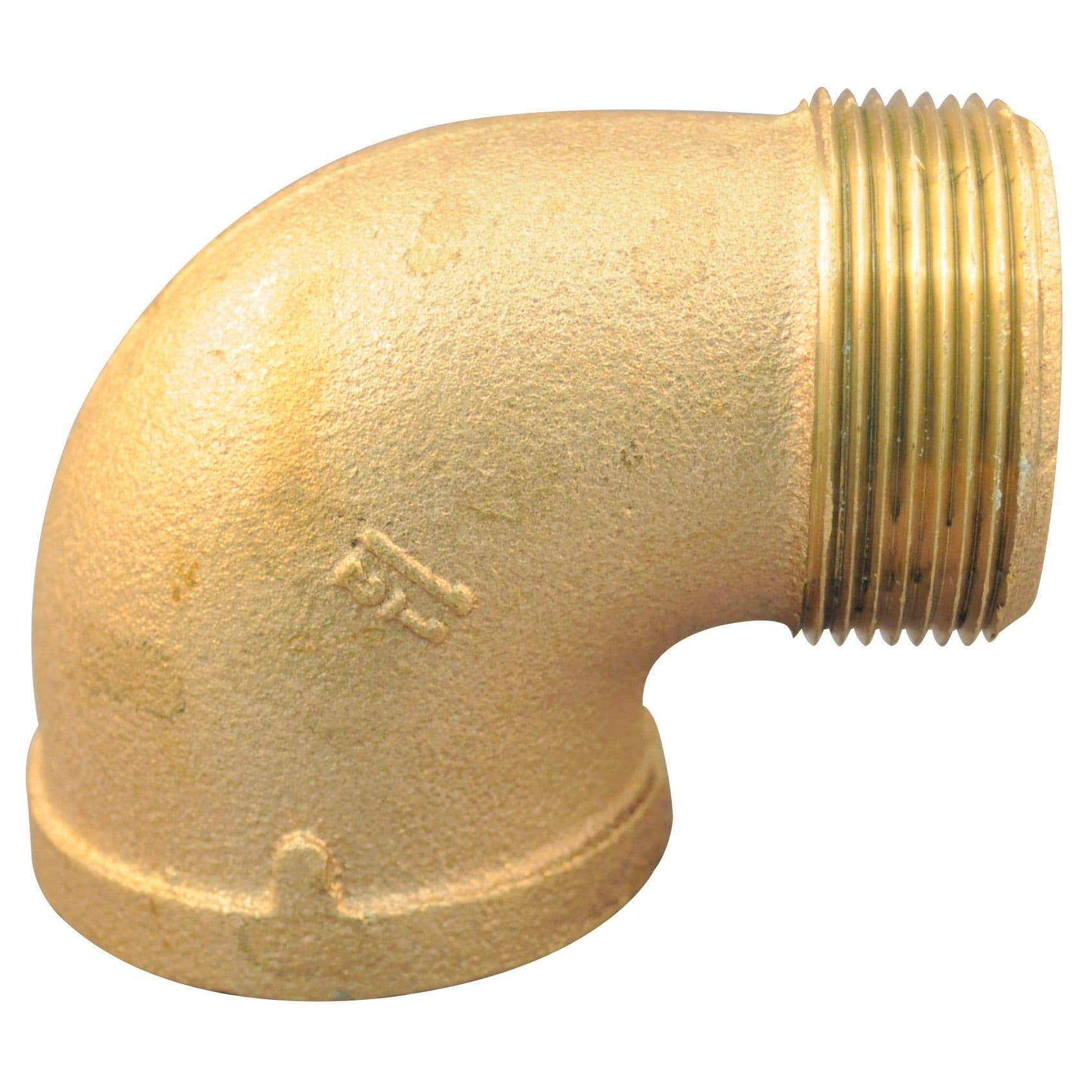 Brass 90° Pipe Street Elbows (1” NPT)
