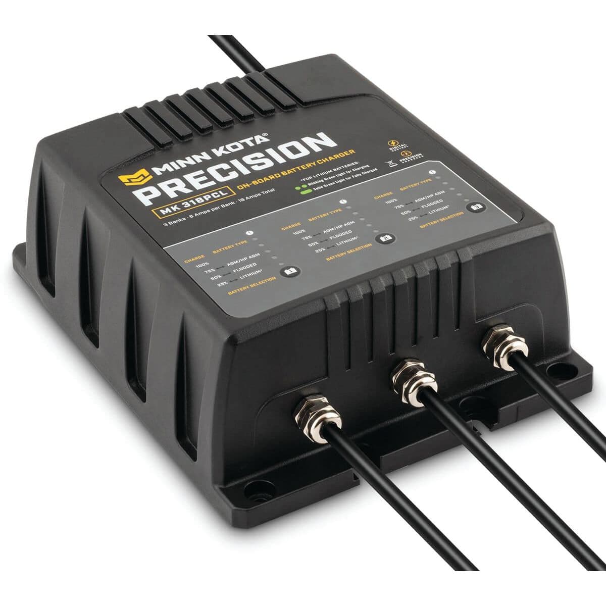 12V Lithium Ion Optimized Precision On-Board Charger (18A, 3 Bank)