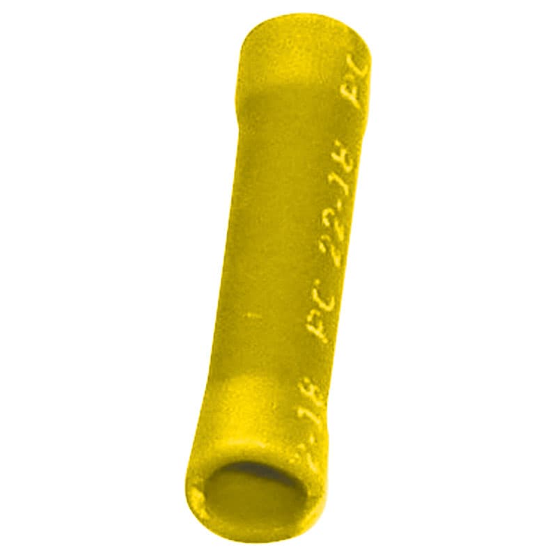 Vinyl Insulated Butt Connectors (12-10 AWG, Yellow)