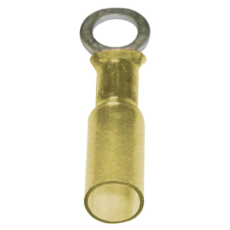 Heat Shrink Ring Tongues (12-10 AWG, #10, Yellow)